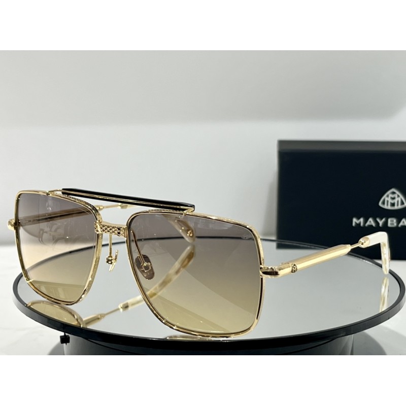 MAYBACH THE POTE II Sunglasses In Black Gold White Gradient Purple