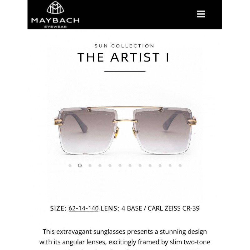 MAYBACH The Artist I Sunglasses In Wood Grain Gold Ombre Tan