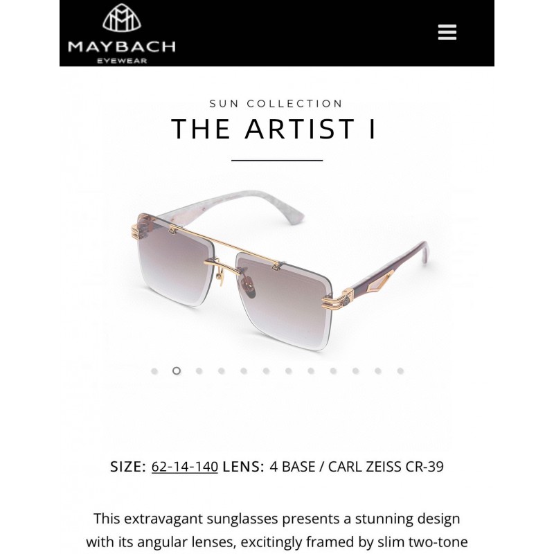 MAYBACH The Artist I Sunglasses In Wood Grain Gold Ombre Tan