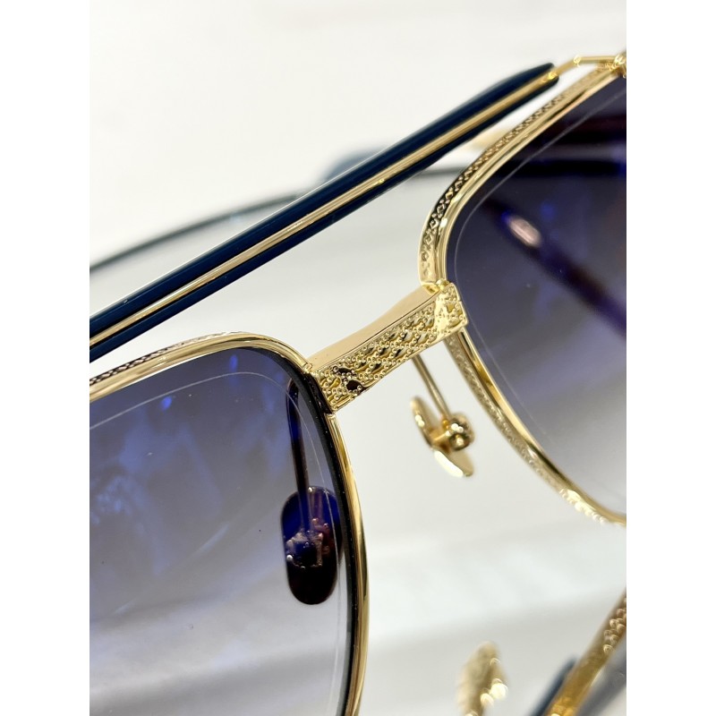 MAYBACH THE POTE II Sunglasses In Black Gold Gradient Blue