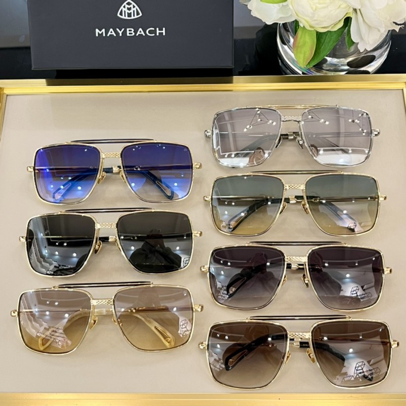 MAYBACH THE POTE II Sunglasses In Black Gold Gradient Blue