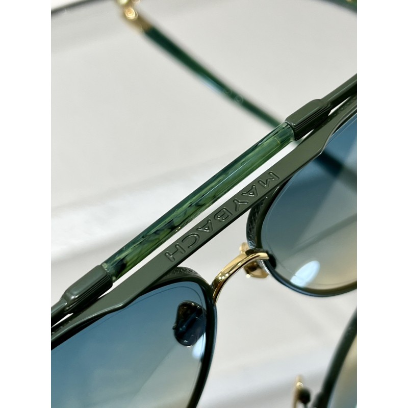 MAYBACH THE HAWK I Sunglasses In Gold Green Gradient Green