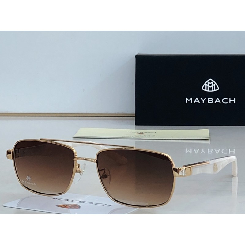 MAYBACH HIRAG-Z26 Sunglasses In Gold White Gradient Brown