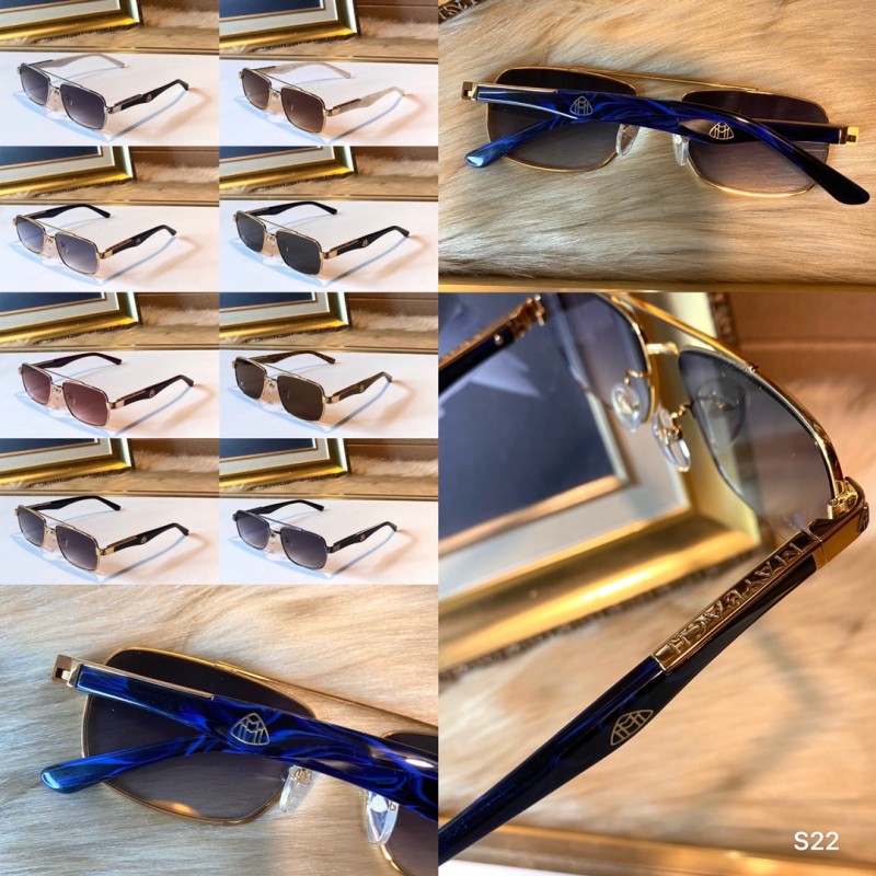 MAYBACH HIRAG-Z26 Sunglasses In Gold White Gradient Brown