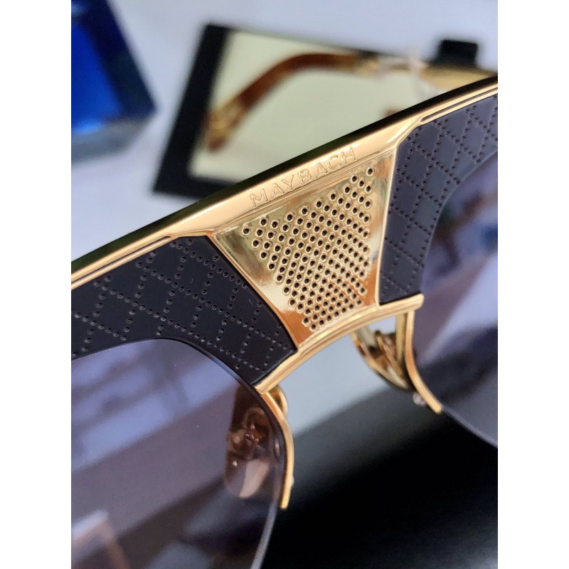 MAYBACH The Challenger Sunglasses In Black Gold Gradient Blue