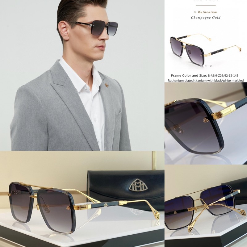 MAYBACH THE GEN I Sunglasses In Black Gold Gradient Gray