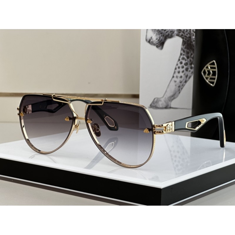 MAYBACH The King I Sunglasses In Black Gold Gradie...