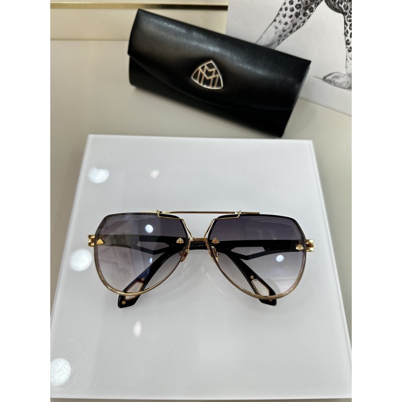 MAYBACH The King I Sunglasses In Black Gold Gradient Gray