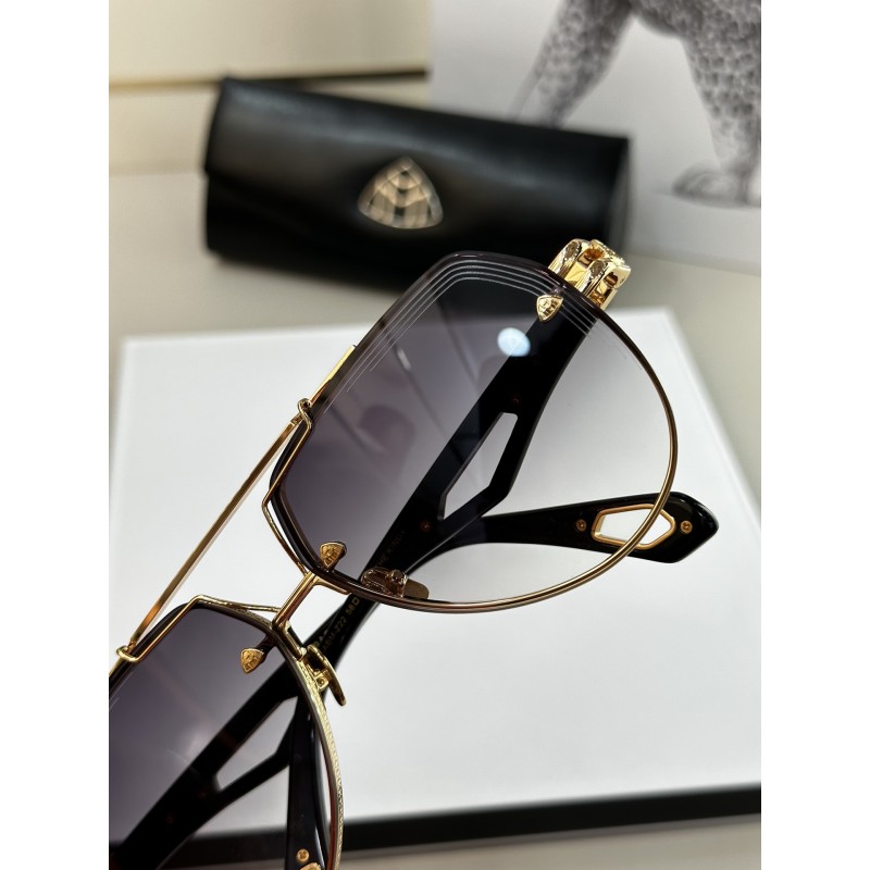 MAYBACH The King I Sunglasses In Black Gold Gradient Gray