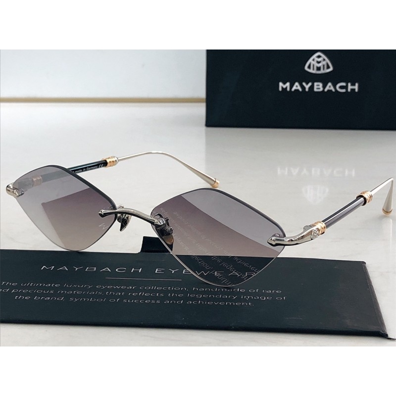 MAYBACH THE BABY Sunglasses In Black Silver Gradient Gray