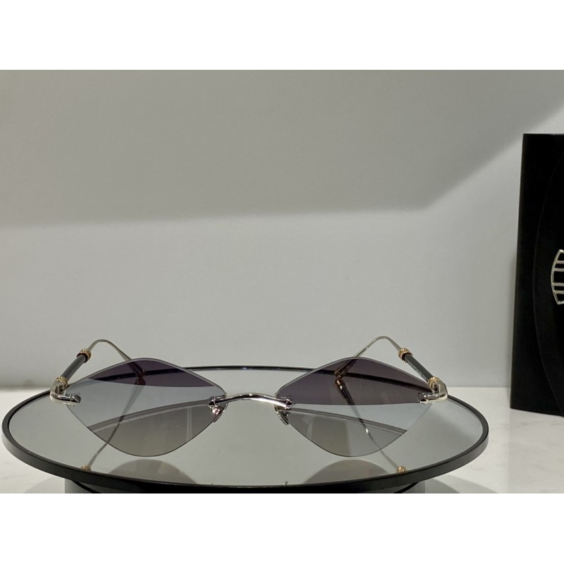 MAYBACH THE BABY Sunglasses In Black Silver Gradient Gray