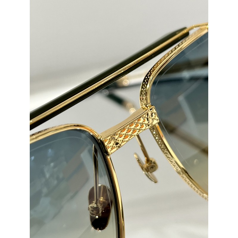 MAYBACH THE POTE II Sunglasses In Black Gold Gradient Green