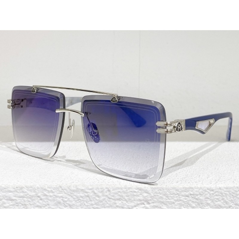 MAYBACH The Artist I Sunglasses In Blue Silver Blue