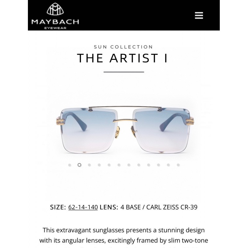 MAYBACH The Artist I Sunglasses In Blue Silver Blue