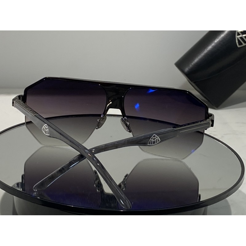 MAYBACH THE DRAKE Sunglasses In Black Gunmetal Gradient Gray