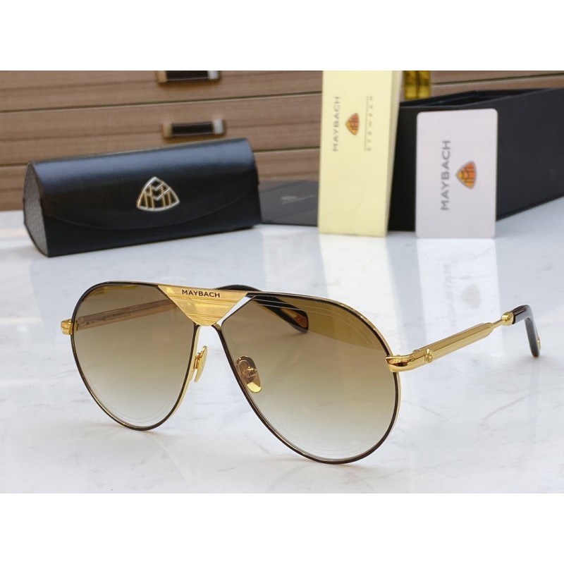 MAYBACH THE LINEART Sunglasses In Black Gold Gradient Tan