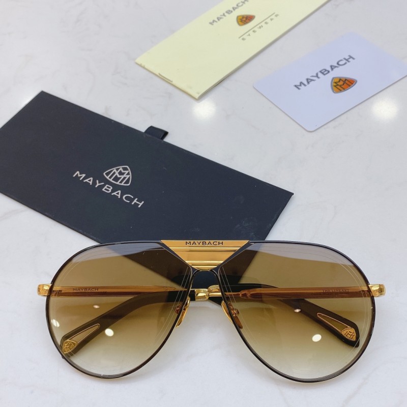 MAYBACH THE LINEART Sunglasses In Black Gold Gradient Tan