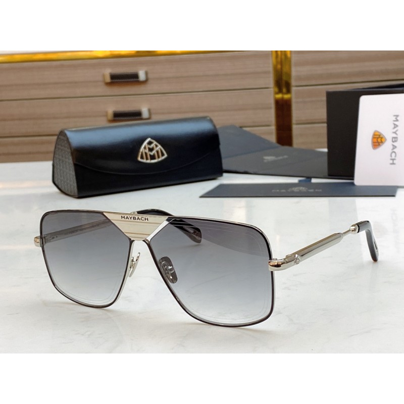 MAYBACH THE LINEART II Sunglasses In Black Silver Gradient Gray
