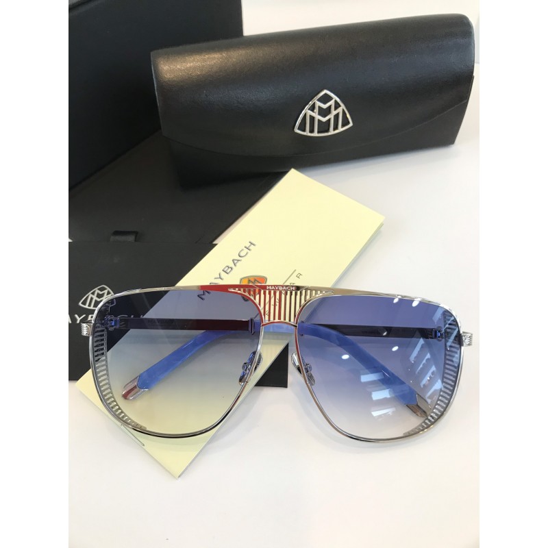 MAYBACH The VISION II Sunglasses In Blue Silver Gradient Blue