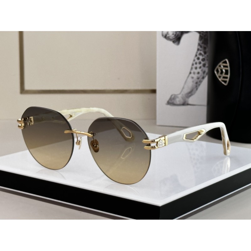 MAYBACH THE WEBEN I Sunglasses In Gold White Gradient Tan
