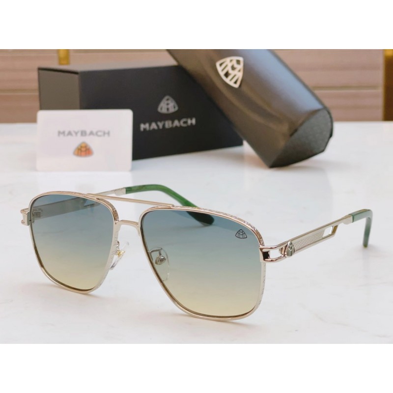 MAYBACH WNB-ET-Z21 Sunglasses In Silver Green Grad...