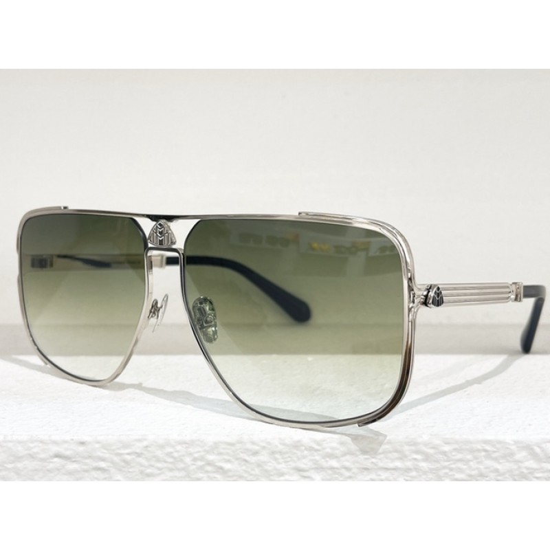 MAYBACH THE PRESENTER Sunglasses In Black Silver Gradient Green