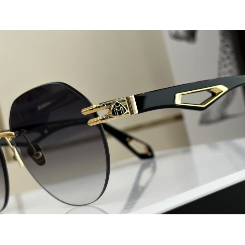 MAYBACH THE WEBEN I Sunglasses In Black Gold Gradient Gray