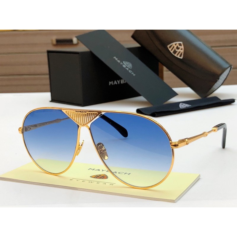 MAYBACH The Roadster Sunglasses In Black Gold Gradient Blue