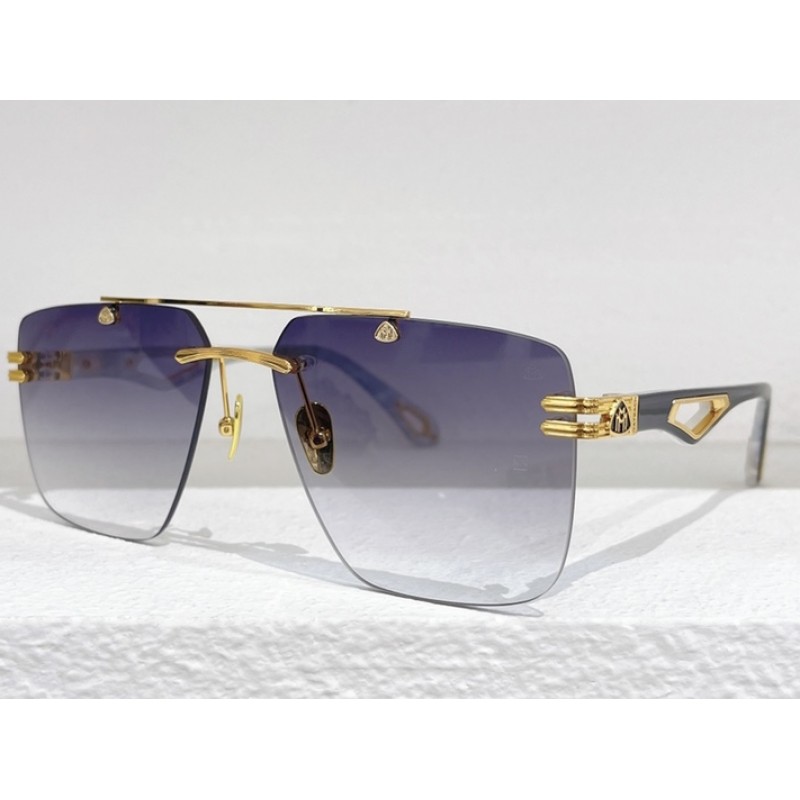 MAYBACH THE PRESIDENT Sunglasses In Gold Blue Grad...