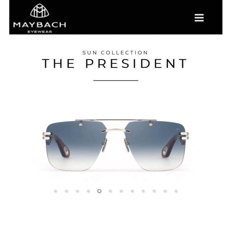 MAYBACH THE PRESIDENT Sunglasses In Gold Blue Gradient Blue