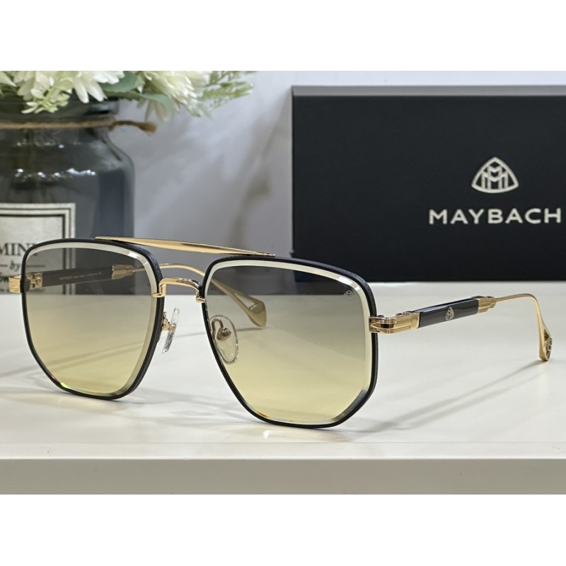 MAYBACH Z28 Sunglasses In Black Gold Coated Gold