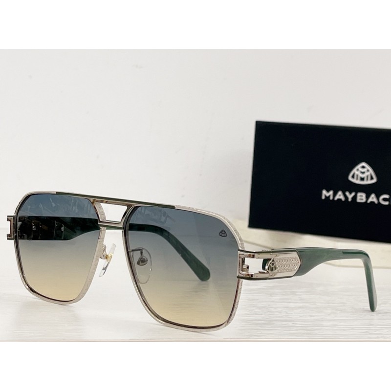 MAYBACH Z62 Sunglasses In Silver Green Gradient Green