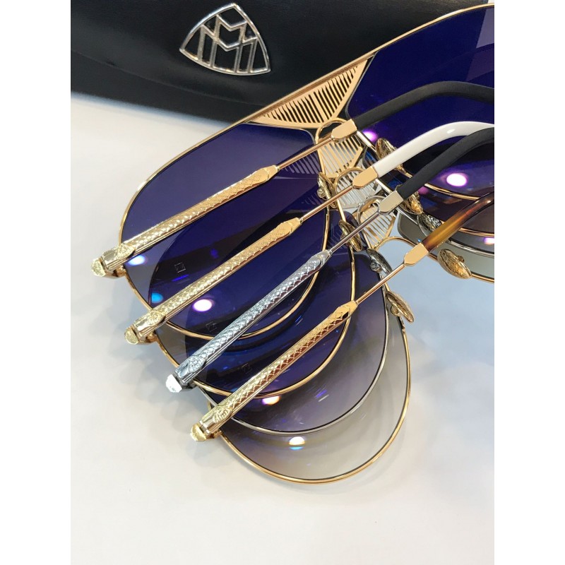 MAYBACH The Roadster Sunglasses In Black Gold Gradient Purple