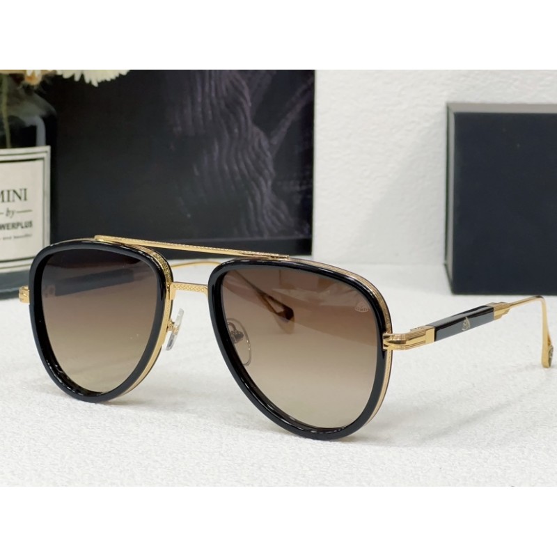 MAYBACH THEG-ABM-Z21 Sunglasses In Black Gold Gradient Brown