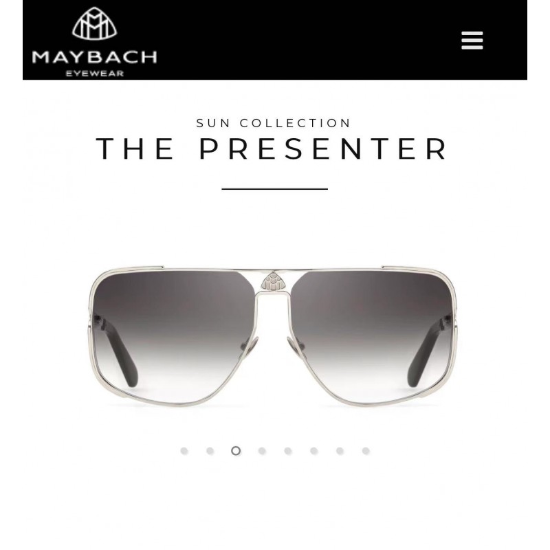 MAYBACH THE PRESENTER Sunglasses In Black Silver Gradient Gray