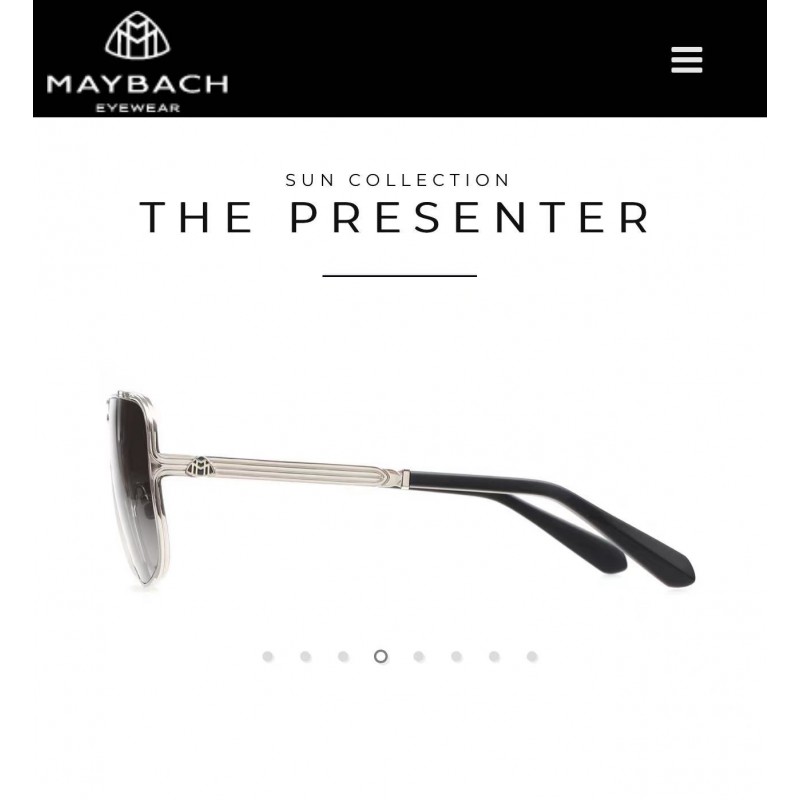 MAYBACH THE PRESENTER Sunglasses In Black Silver Gradient Gray