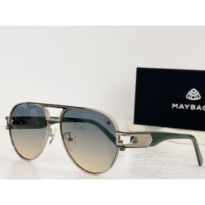 MAYBACH Z63 Sunglasses In Silver Green Gradient Gr...