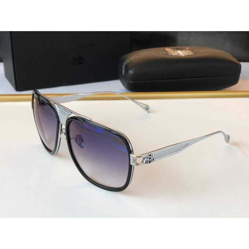 MAYBACH The Premier Sunglasses In Black Silver Gradient Blue