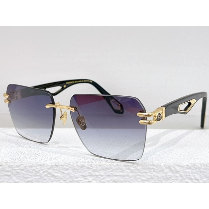MAYBACH THE WEBEN II Sunglasses In Black Gold Gradient Blue