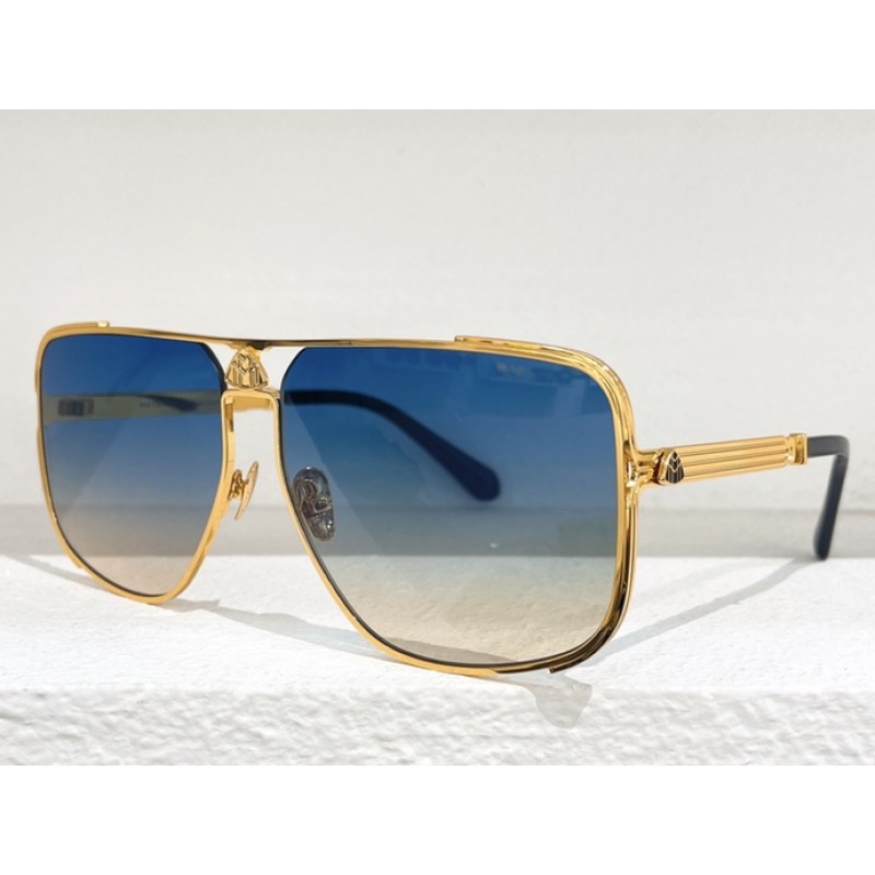 MAYBACH THE PRESENTER Sunglasses In Black Gold Gradient Blue