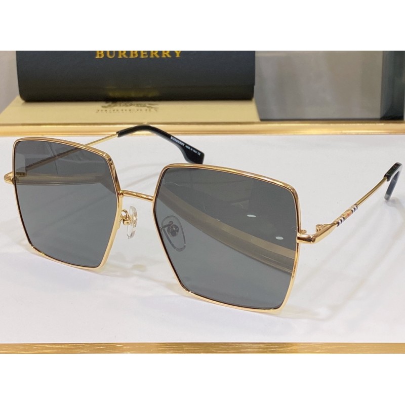 Burberry BE3133 Sunglasses In Gold Gray
