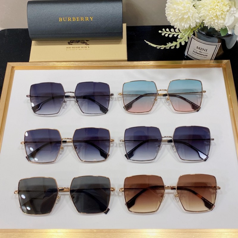 Burberry BE3133 Sunglasses In Gunmetal Gradient Gray