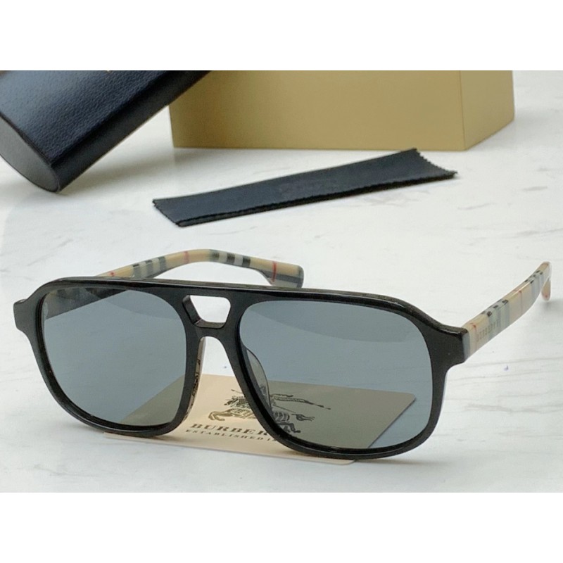 Burberry BE4320 Sunglasses In Black White Gray