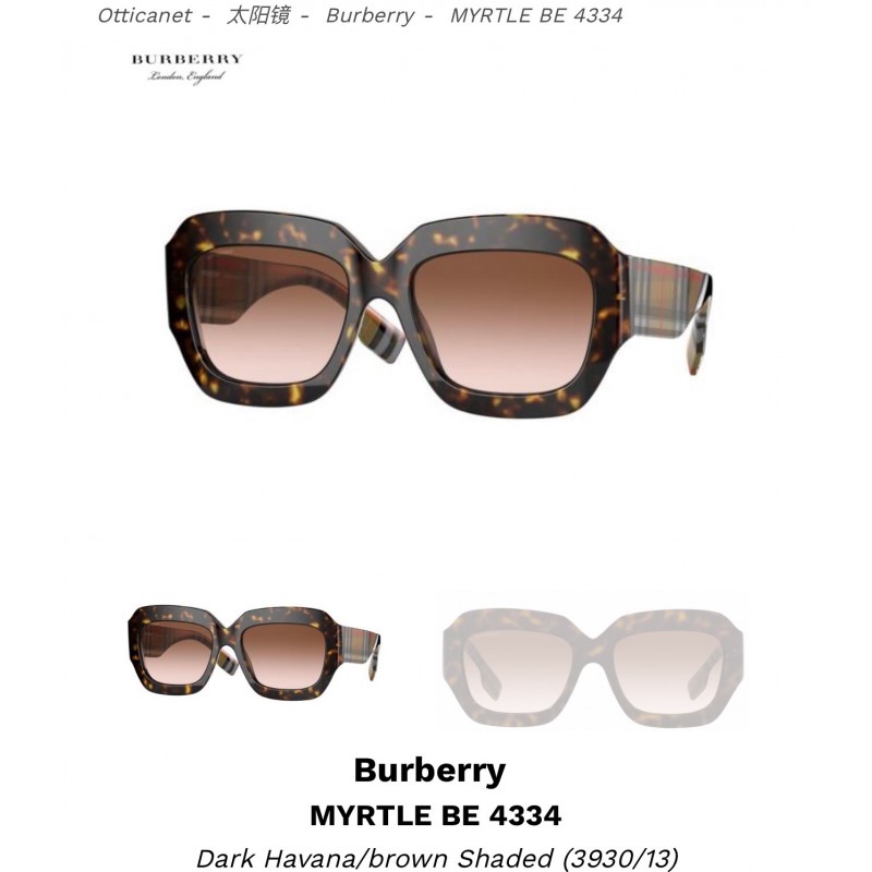 Burberry BE4334 Sunglasses In Tortoiseshell