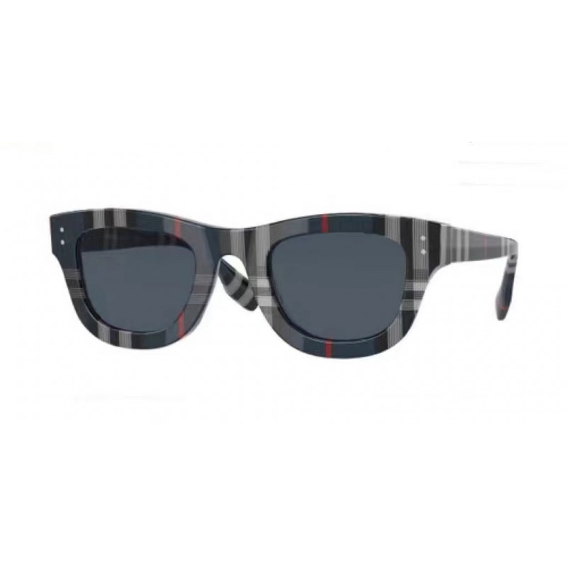 Burberry BE4352 Sunglasses In Striped Black Gray