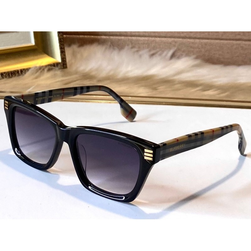 Burberry BE4357 Sunglasses In Black Gray Gradient Gray