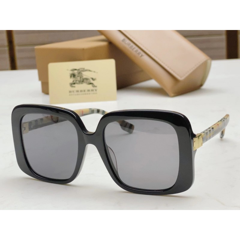 Burberry BE4363 Sunglasses In Black White Gray